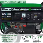 DuroMax XP4850EH Generator-4850 Watt Gas or Propane Powered-Electric Start-Camping & RV Ready