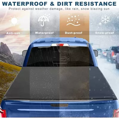 OSIAS Soft Quad Folding Tonneau Cover Compatible with 02-23 Dodge Ram 1500 2500 3500 (Inclu. Classic & New) 