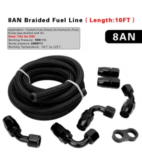 OSIAS 8AN Braided Fuel Line Kit
