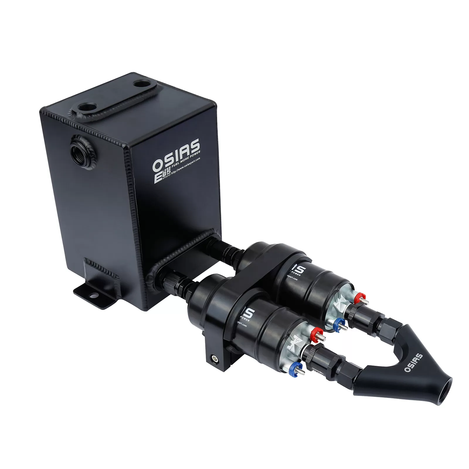 OSIAS 3L Dual 044 Fuel Pump Fuel Surge Tank With Y Block Bracket