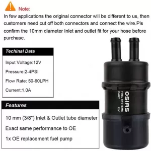 OSIAS Fuel Pump For Honda Shadow 1100 VT1100 VT1100C VT1100C2 VT1100C3 VT1100T