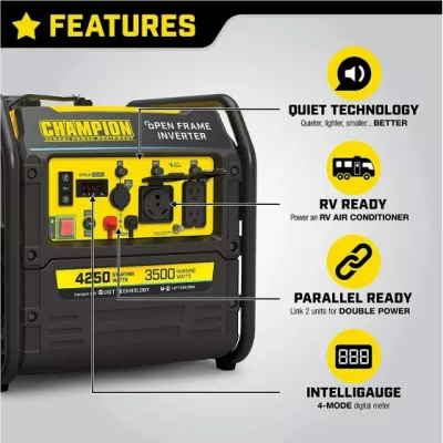 Champion Power Equipment 200954 4250-Watt Open Frame Inverter Generator
