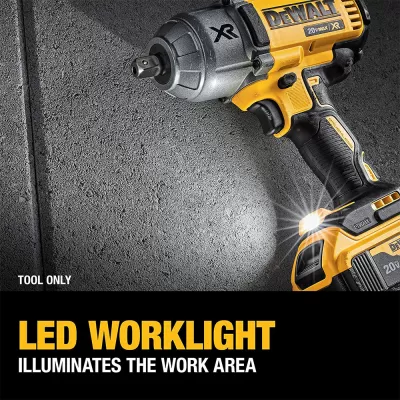 DEWALT 20V MAX XR 1/2" High Torque Impact Wrench, Cordless, Detent Anvil, Tool Only (DCF899B) 