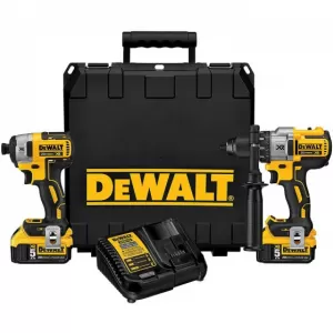 DEWALT 20V MAX XR Li-Ion Hammer Drill &amp; Impact Driver Combo Kit DCK299P2