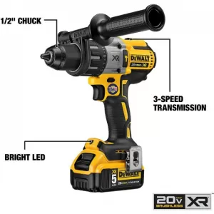 DEWALT 20V MAX XR Li-Ion Hammer Drill &amp; Impact Driver Combo Kit DCK299P2