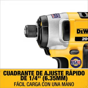 DEWALT 20V Max Impact Driver Kit, 1/4-Inch (DCF885C1) 