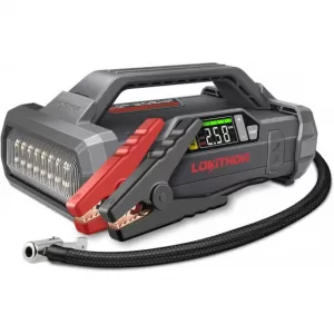 Lokithor JA302 2500A 22800mAh 12-Volt Car Battery Jump Starter With Air Compressor