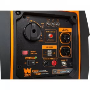 WEN 56225i 2250-Watt Gas Powered Portable Inverter Generator with Fuel Shut-Off