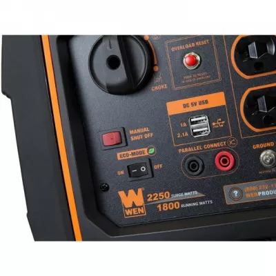 WEN 56225i 2250-Watt Gas Powered Portable Inverter Generator with Fuel Shut-Off
