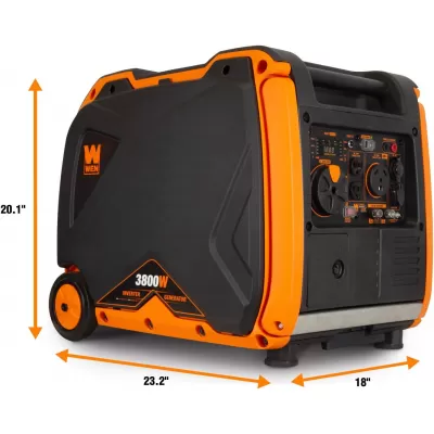 WEN 56380i RV-Ready Portable Inverter Generator with Fuel Shut-Off and Electric Start