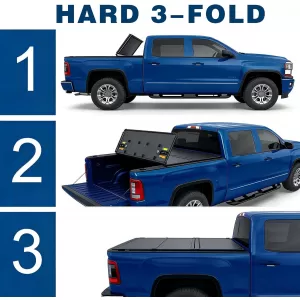 OSIAS Tri-Fold Tonneau Cover Truck Bed For Toyota Tacoma Waterproof